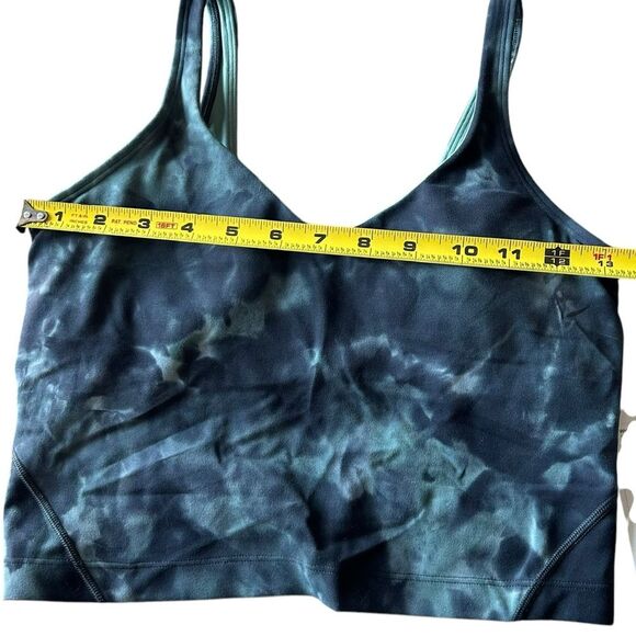 Lululemon 6 Align Tank Top Diamond Dye Tidewater Teal Graphite Grey Padded NWT - Picture 8 of 13